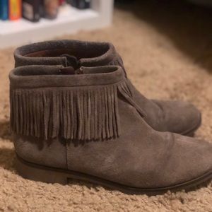 Lucky Brand - Suede fringe booties